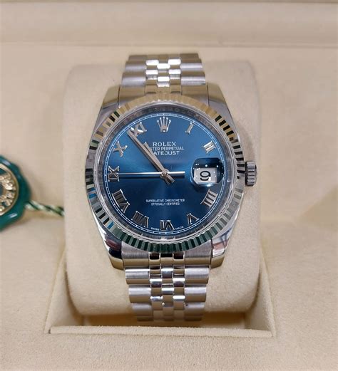 rolex datejust blu numeri romani|Rolex Datejust 36 36mm Blue Dial Blu Numeri Romani Full Set .